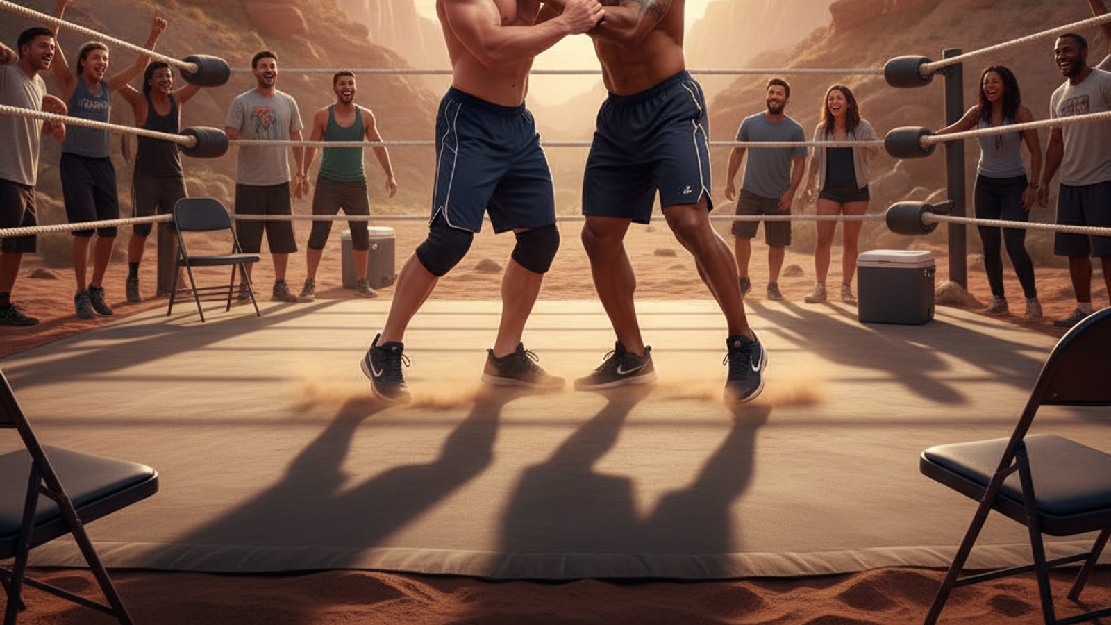 When did John Cena and the Rock fight?