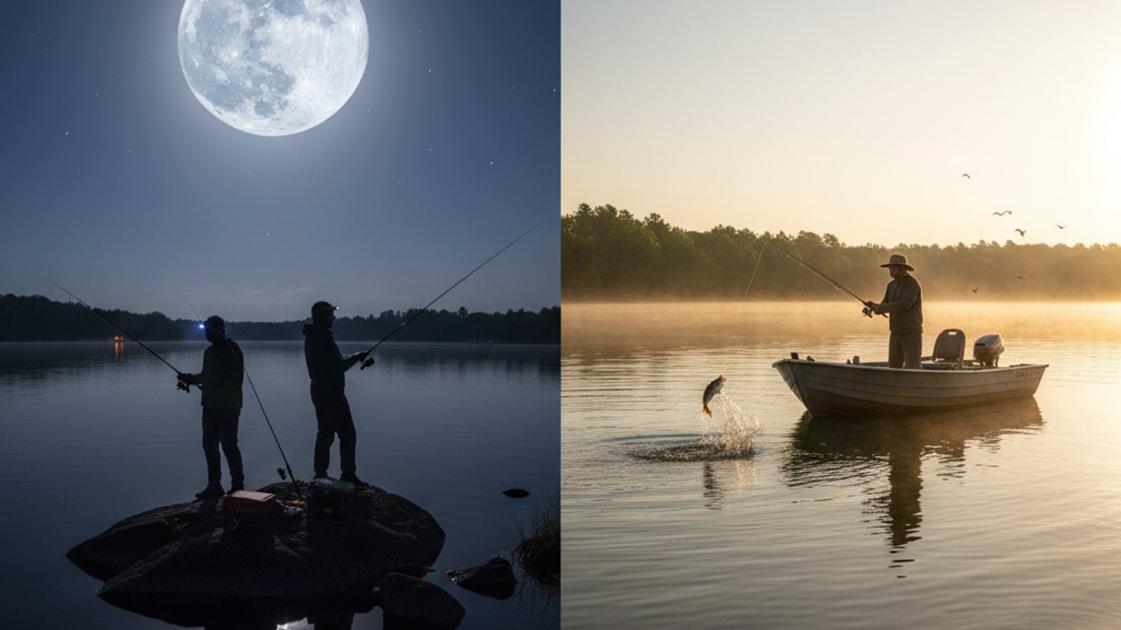 Is fishing better at night or in the morning?