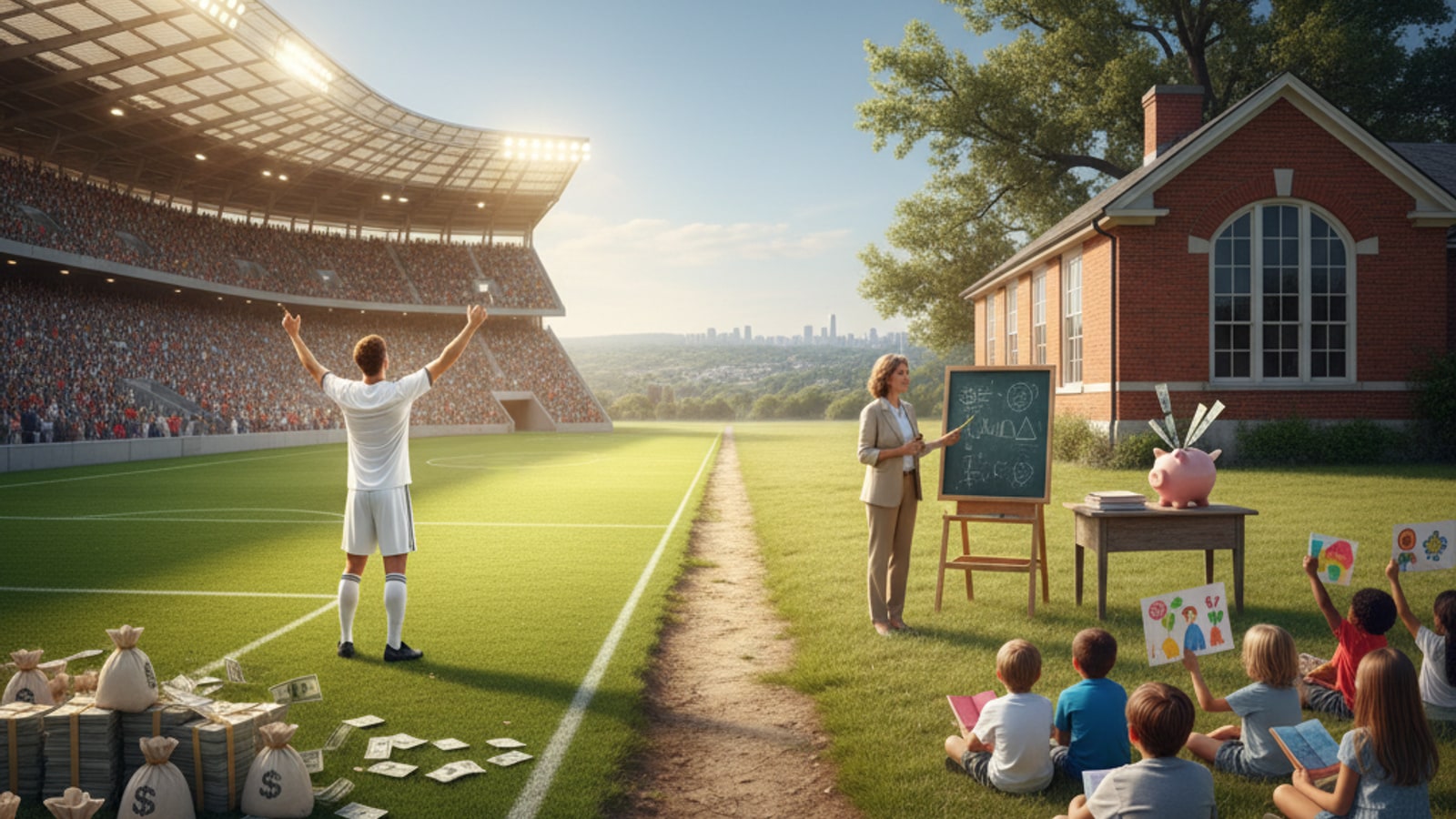 Do athletes get paid more than teachers?