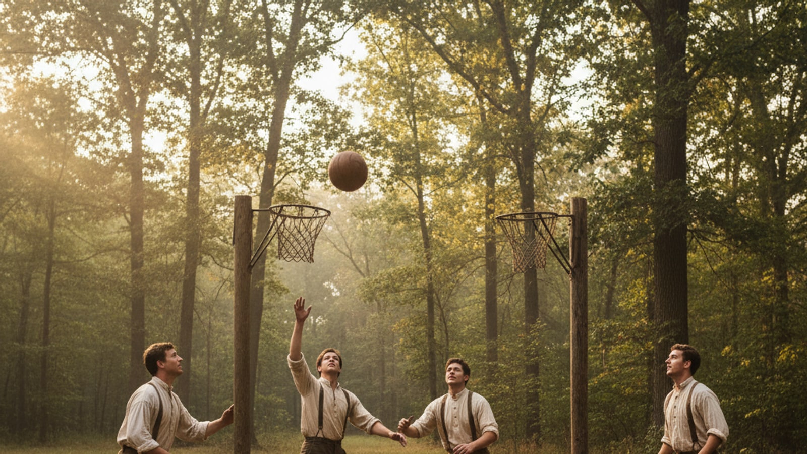 What was the first basketball ball?