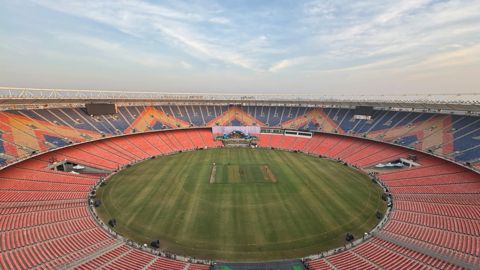 Which is the stadium at the highest height in India?