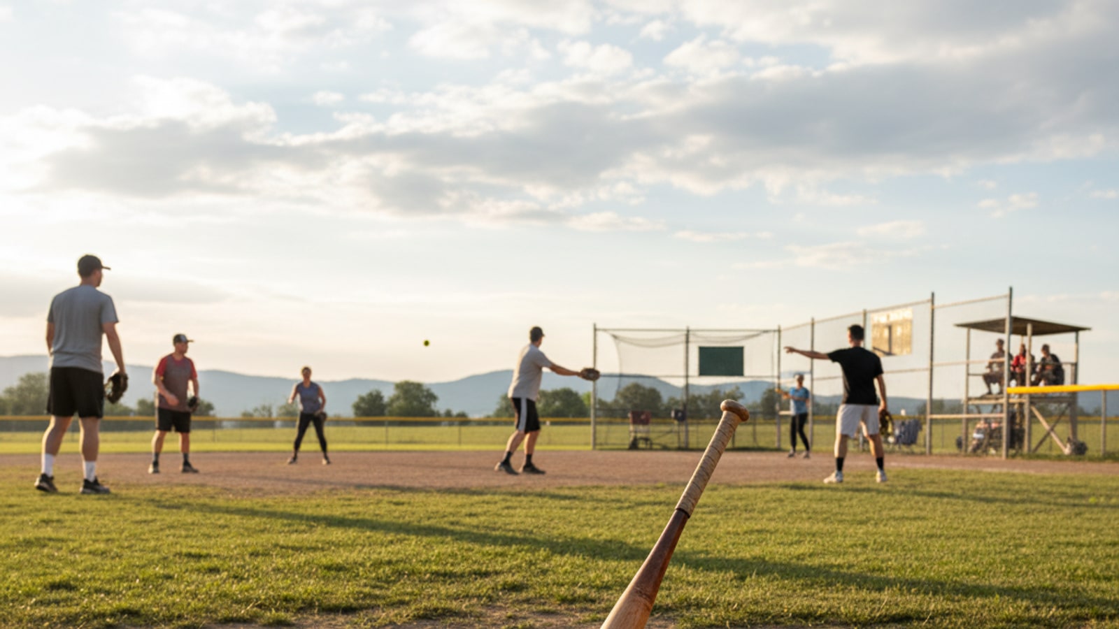 What does batting average in softball stand for?