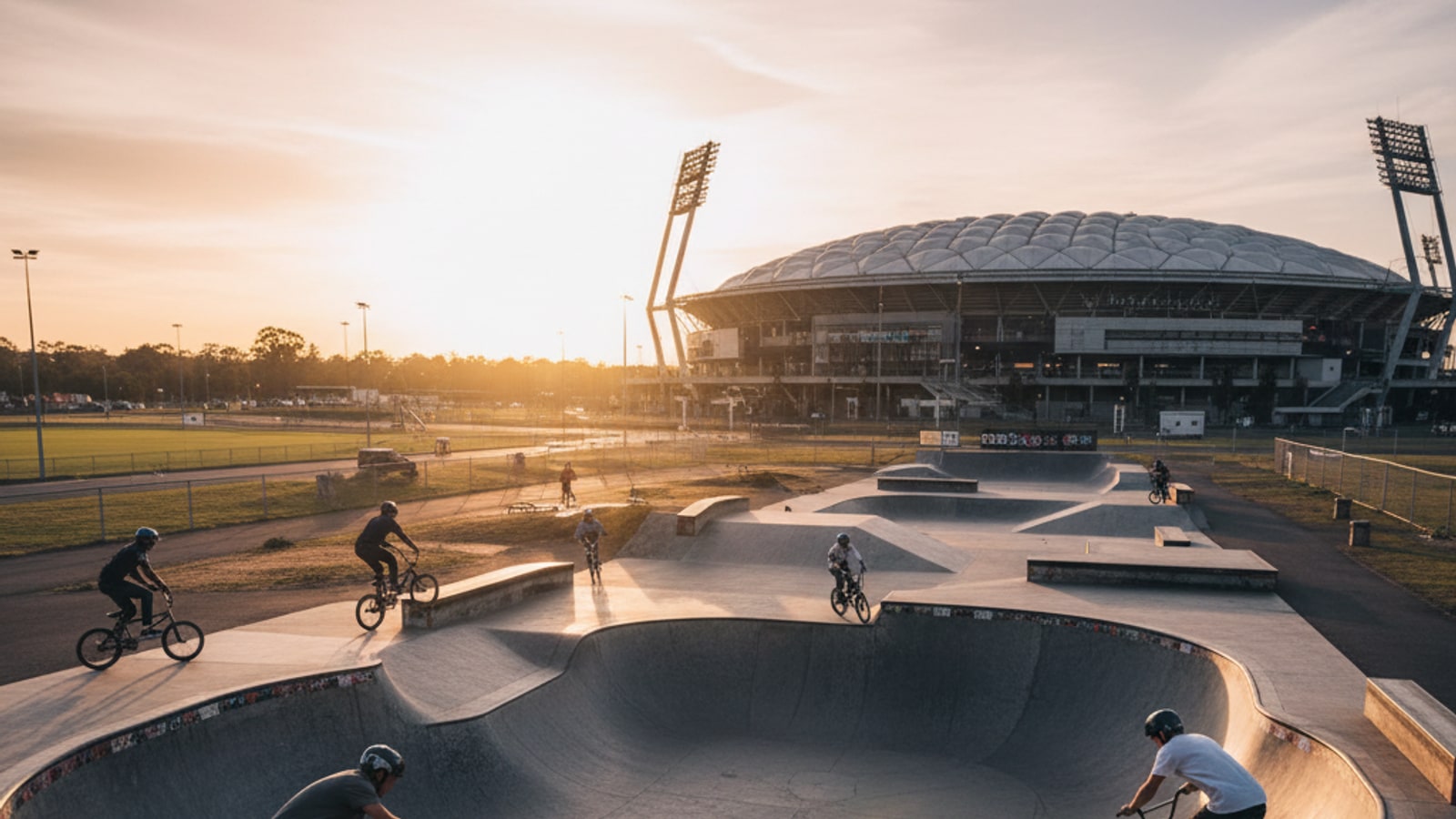 When was Mat Hoffman's action sports park open?