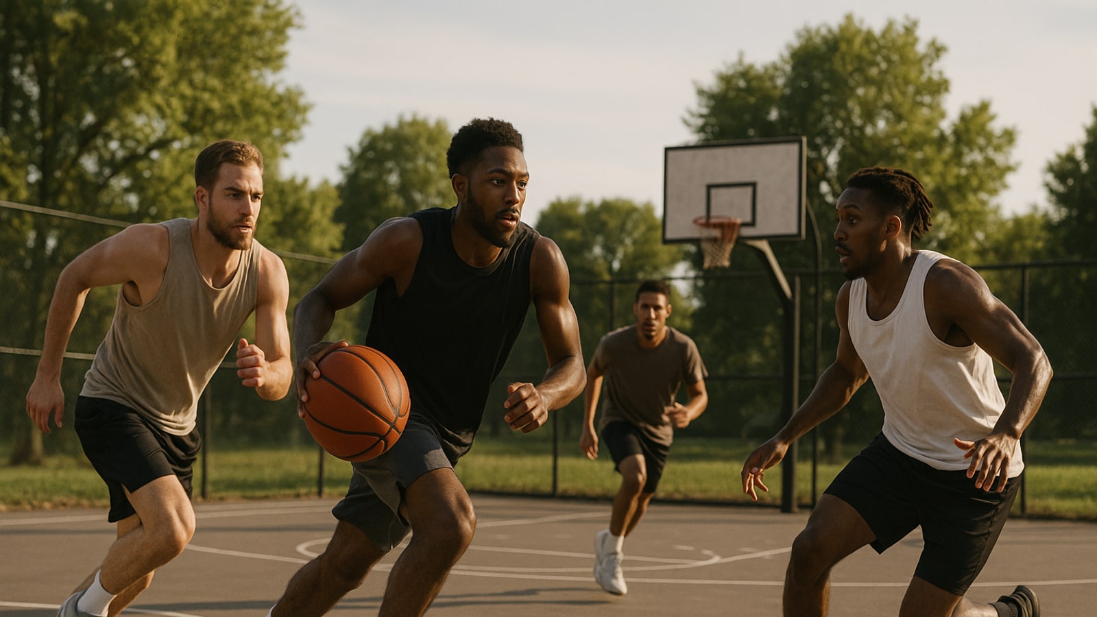 When do basketball players run in a game?