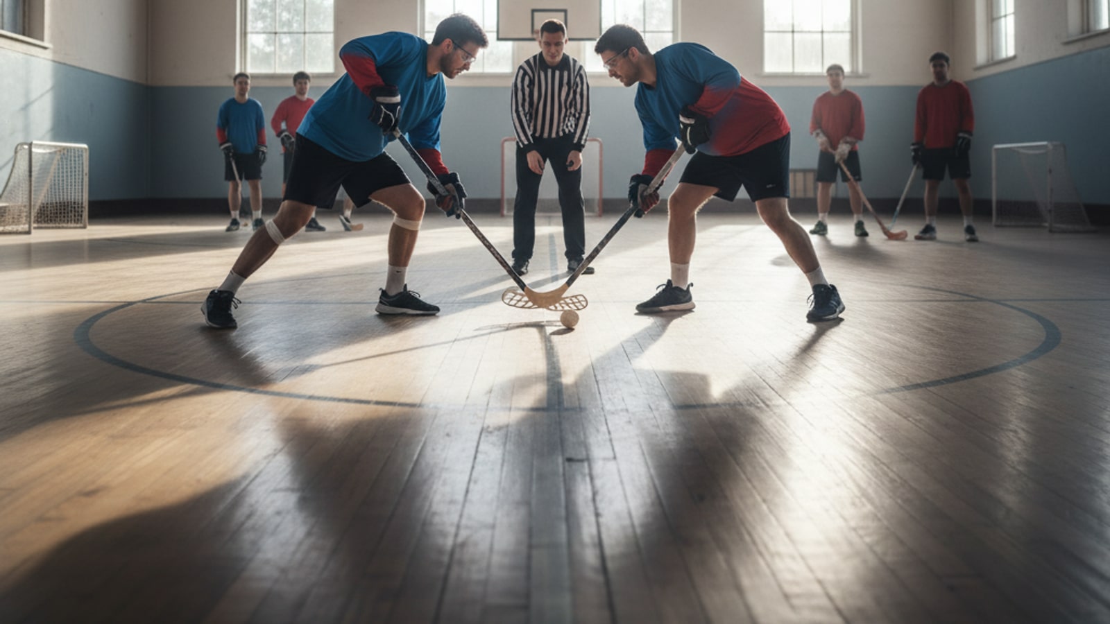 What is a "face off" in hockey?