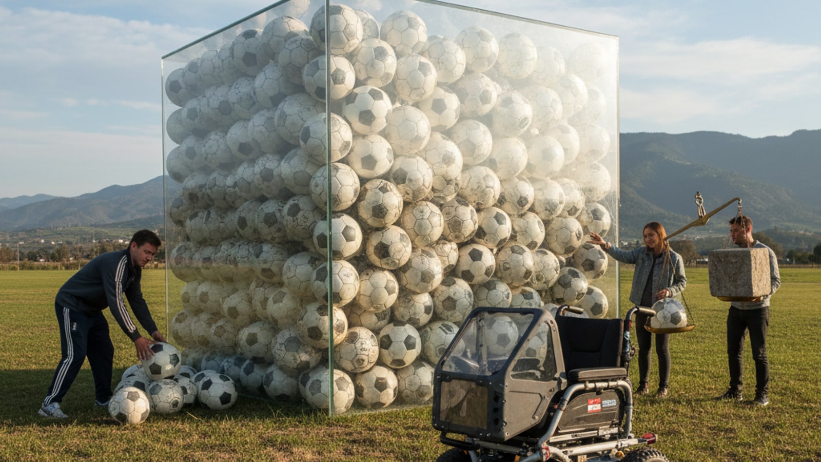 How big is the mass of a soccer ball?