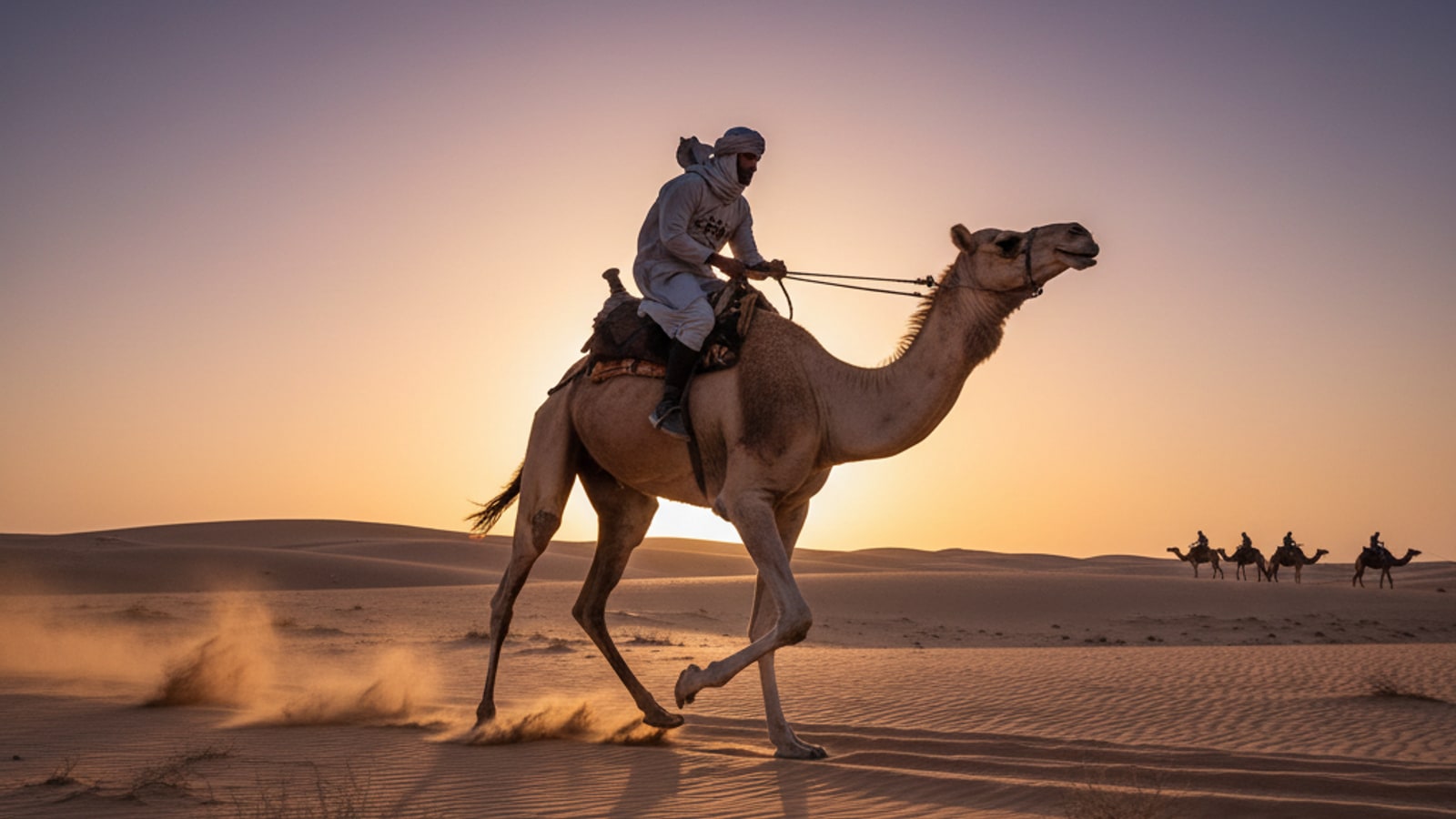 How fast can a camel run with a rider?