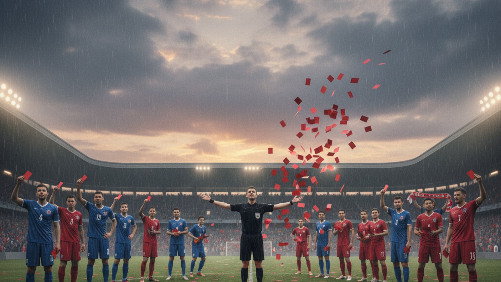 Is there a limit to how many red cards a referee can give?