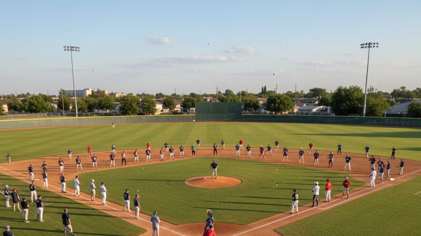 What is the number of active baseball players on the field?
