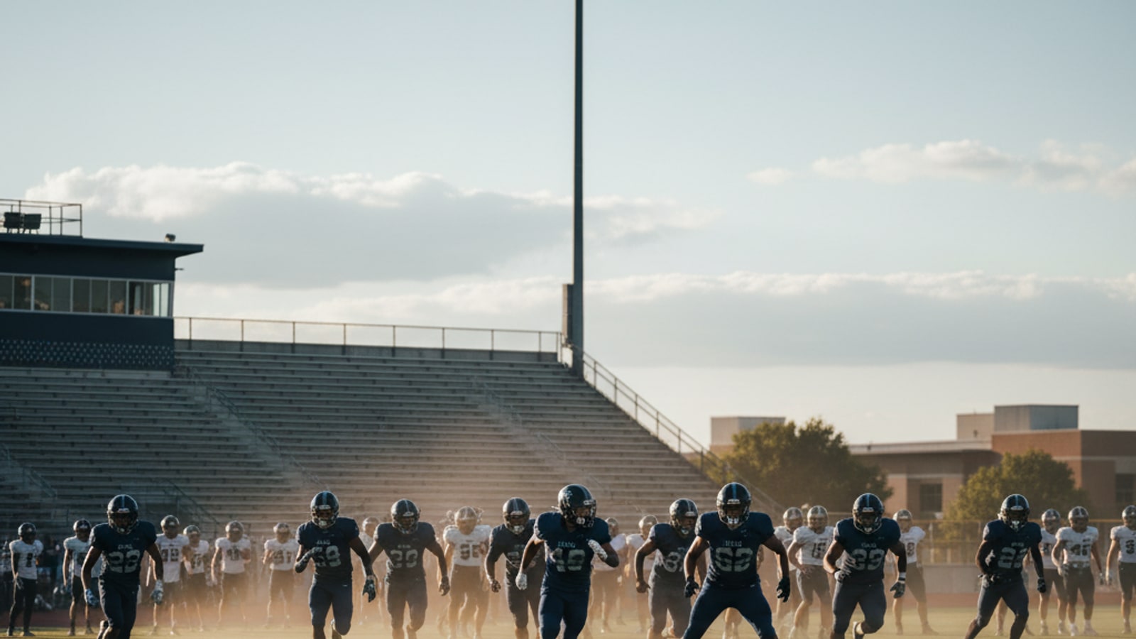 How many linebackers are on a football field?