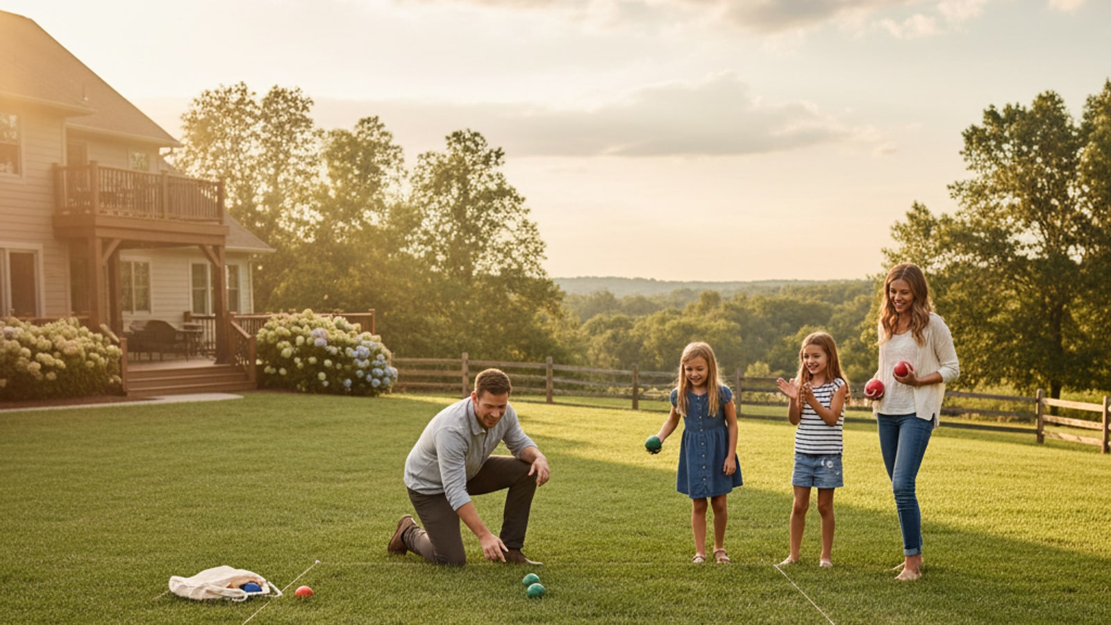 Can a family play bocce ball at home?