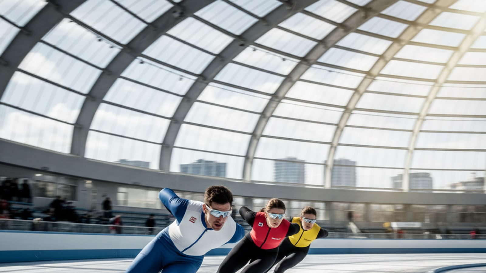 How fast do long-track speed skaters go?