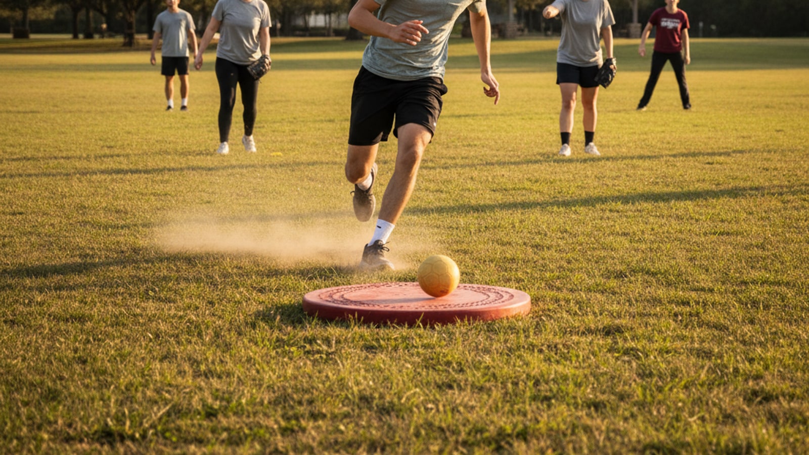 Can you leave before the ball is pitched in kickball?