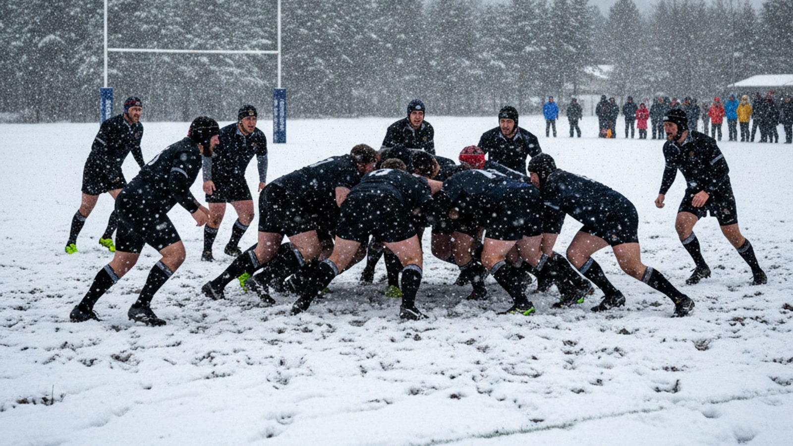 Is rugby played in the snow?