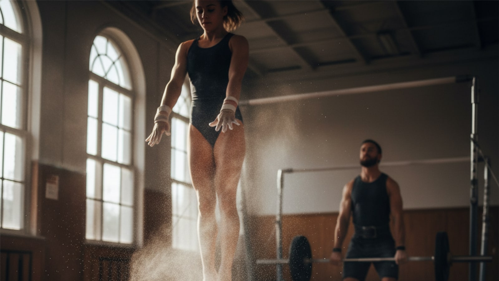 What kind of powder do gymnasts use?