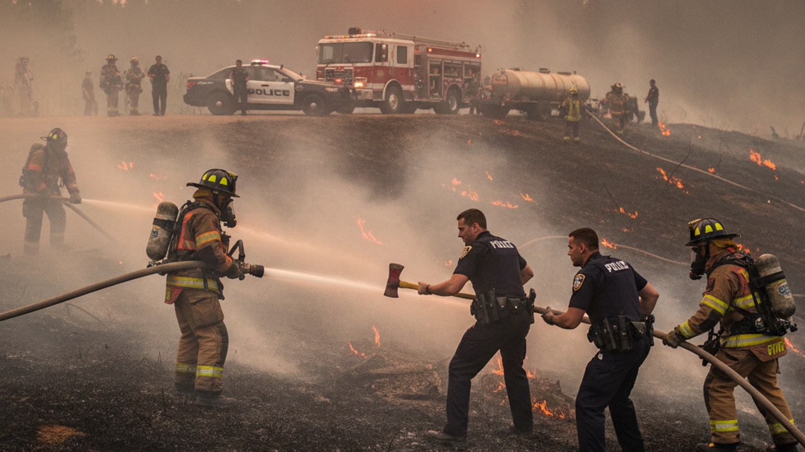 Do firefighters and cops have a rivalry?