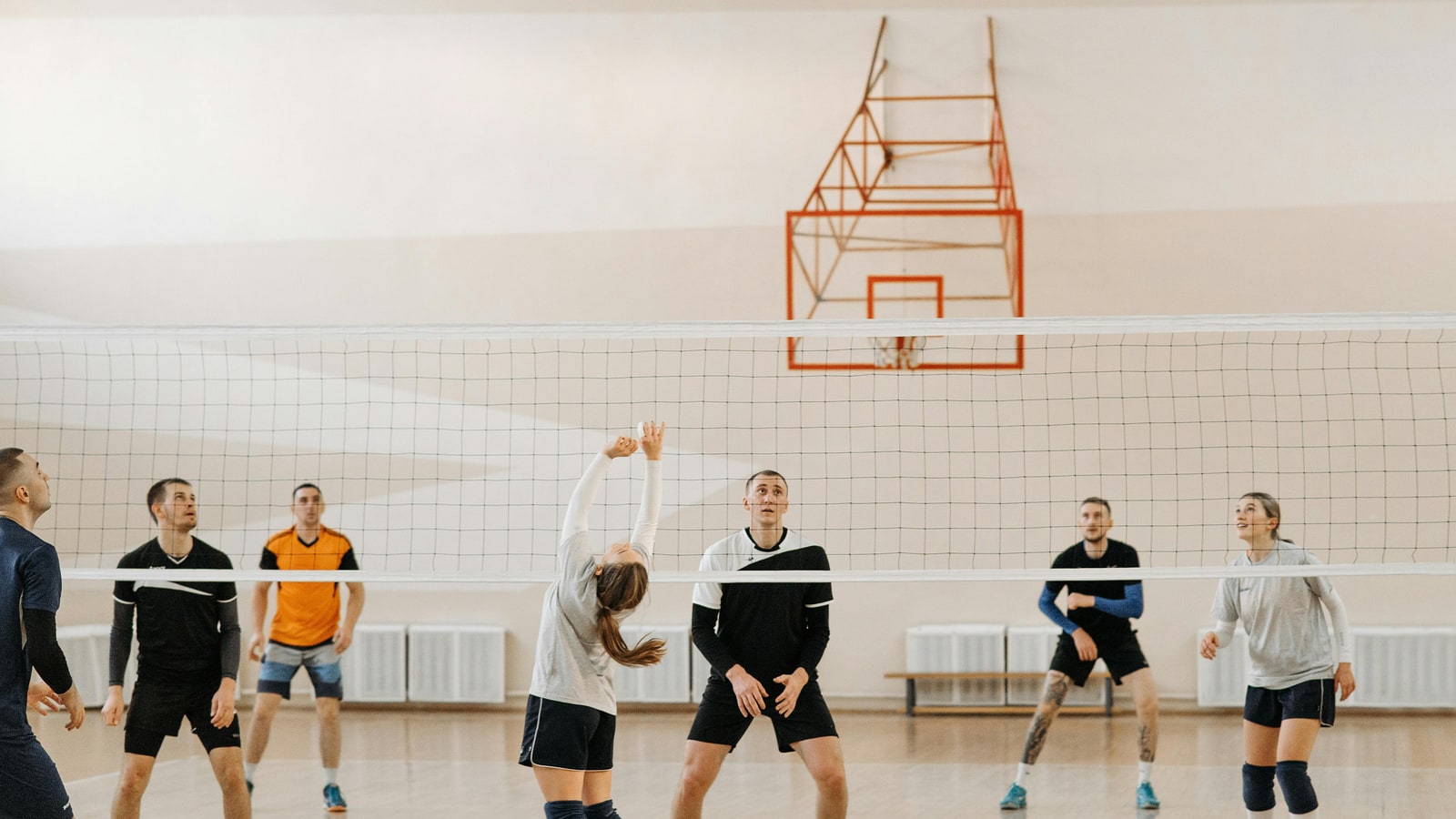 Who is the first referee in a volleyball game?