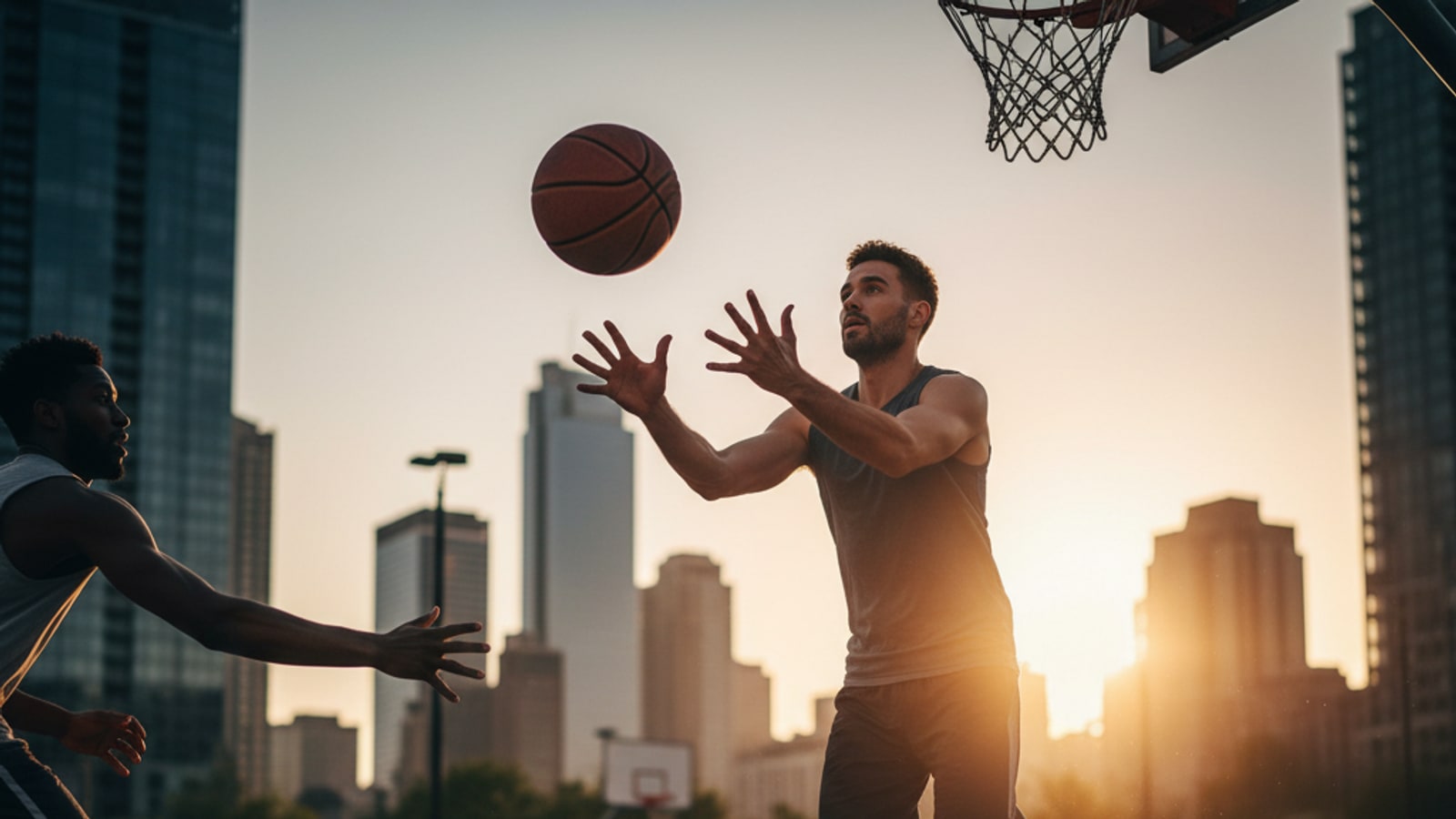 How do you catch a basketball in basketball?
