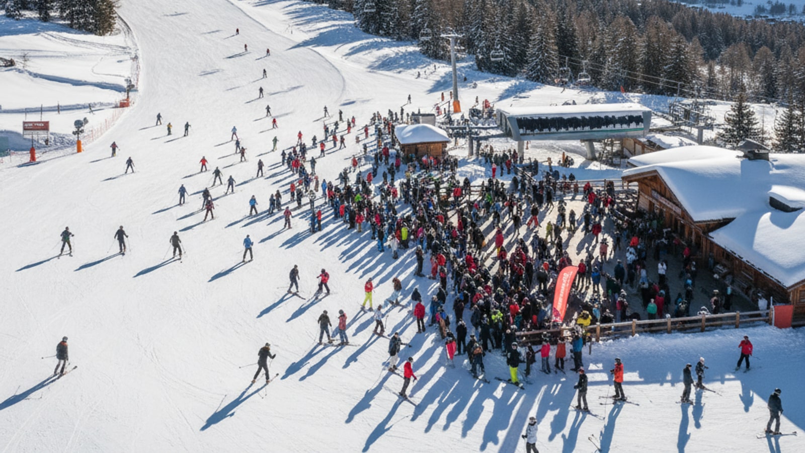 What percentage of French people ski?