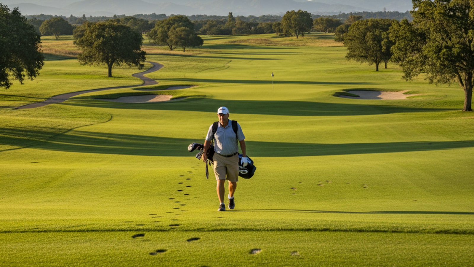 How many miles does a golfer walk during a round of golf?