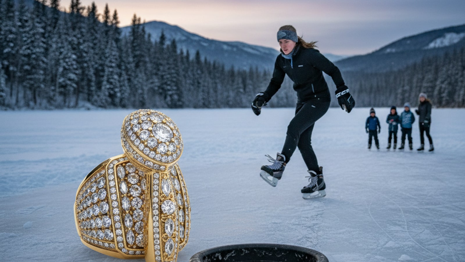 Can you kick the ring in Ringette?