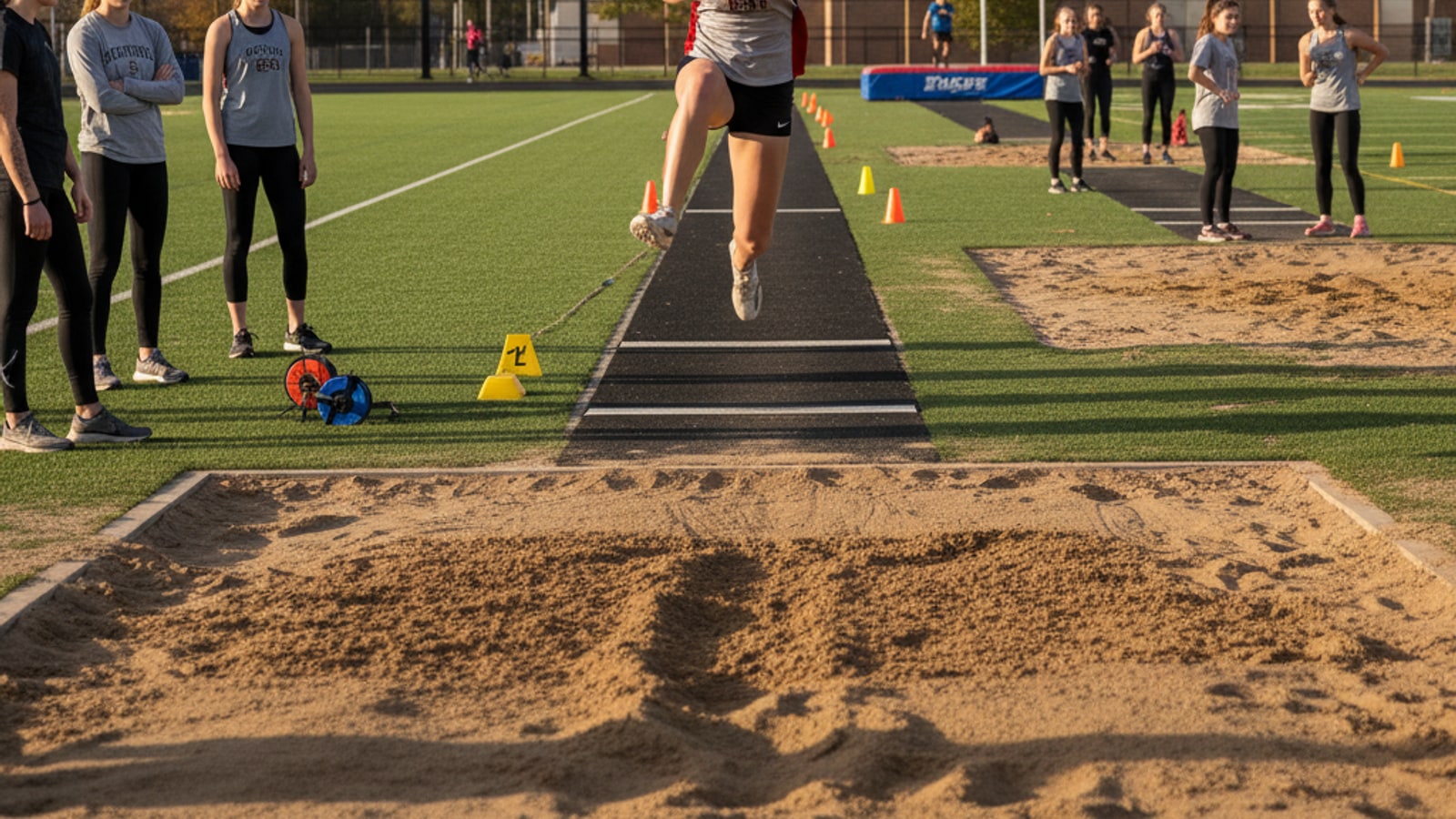 What is a good long jump for a freshman?