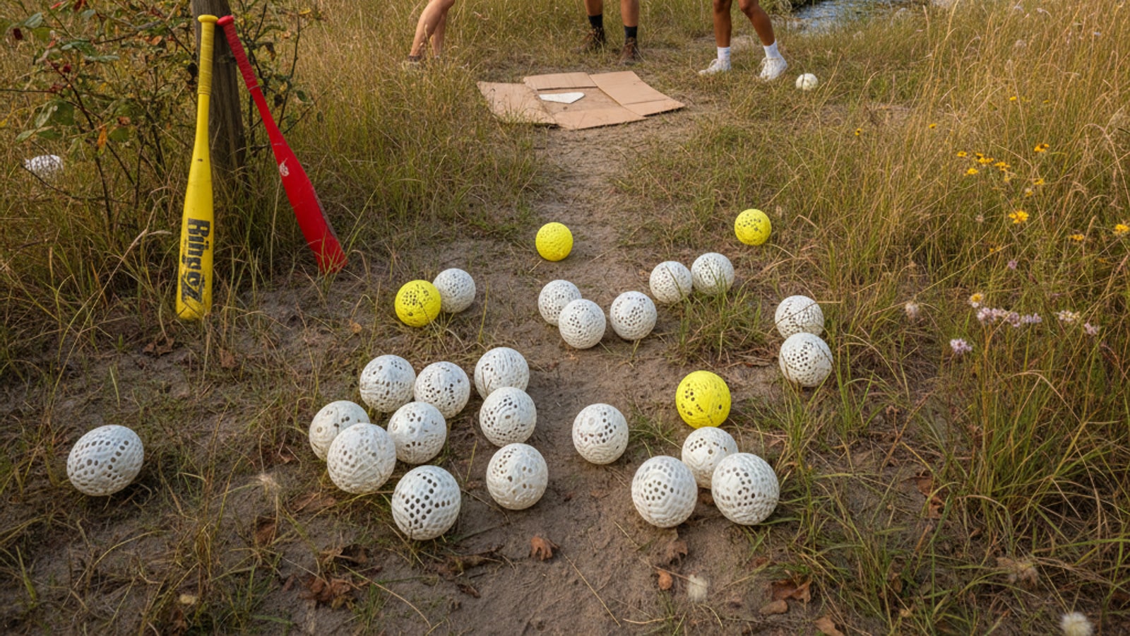 What is unique about a wiffle ball?