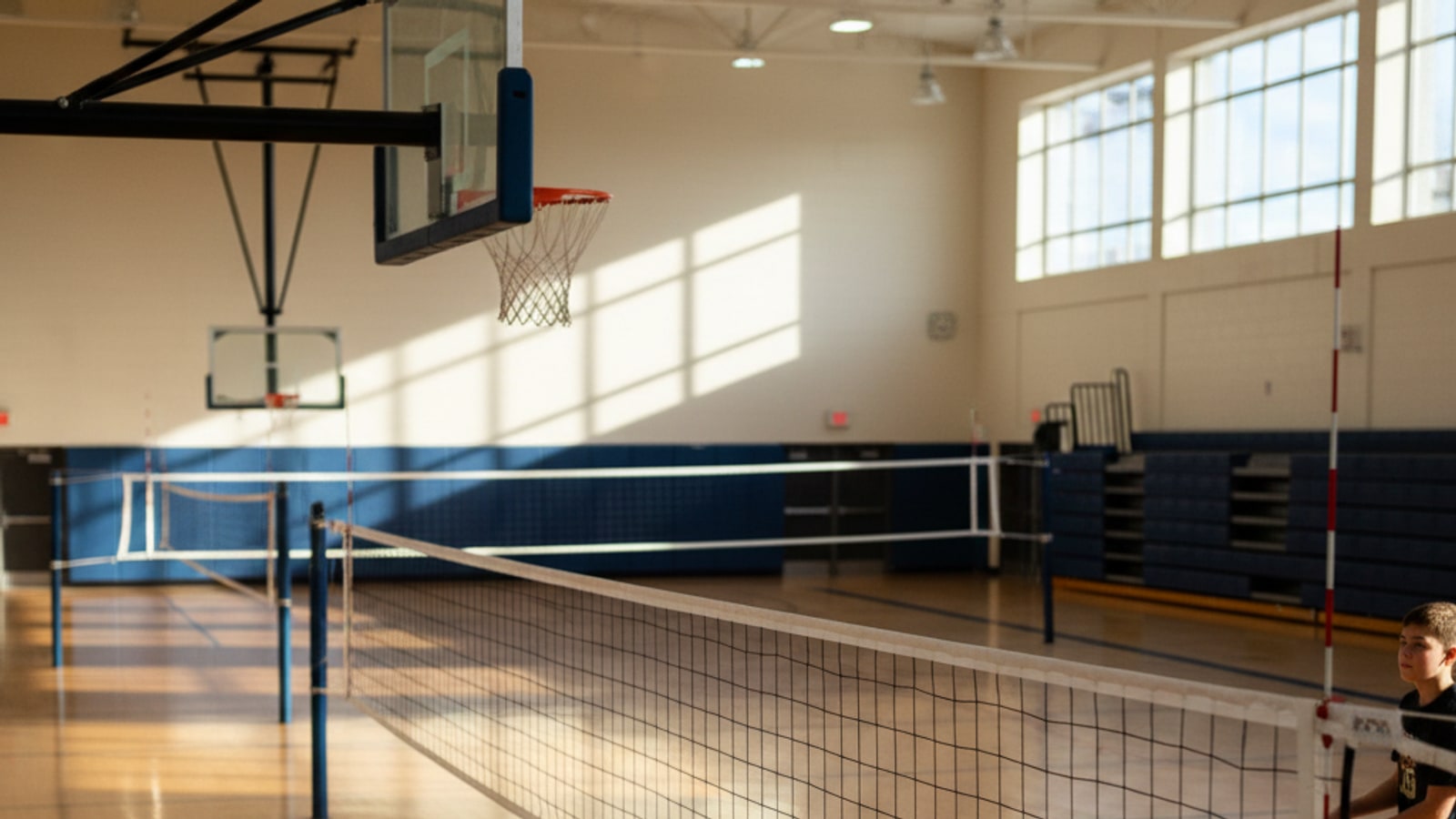 How tall is a junior high volleyball net?