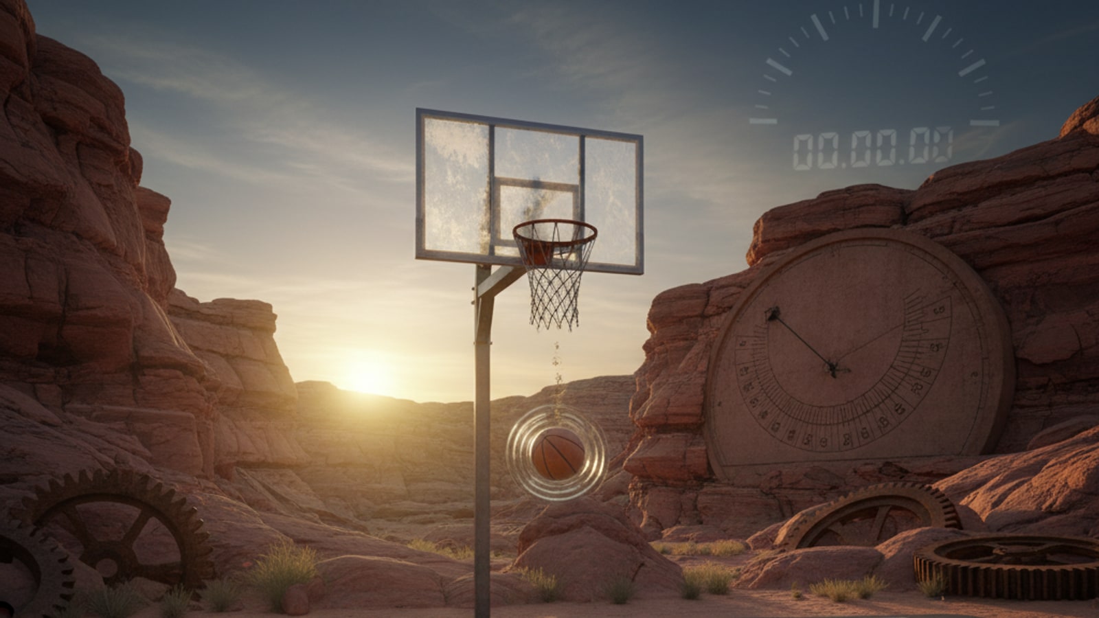 Does the clock stop after a basket?