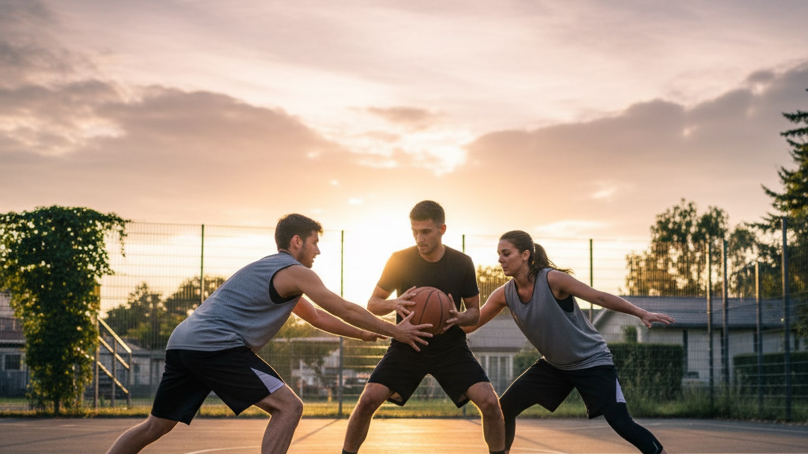 Can two people guard one person in basketball?