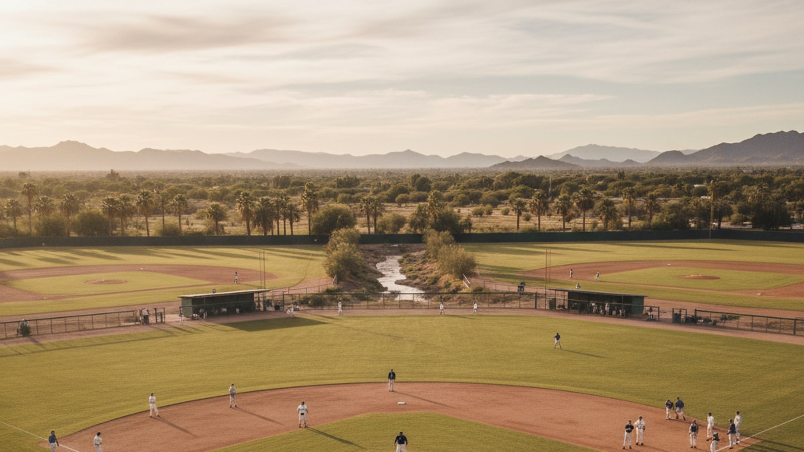 When did the National League stop spring training?