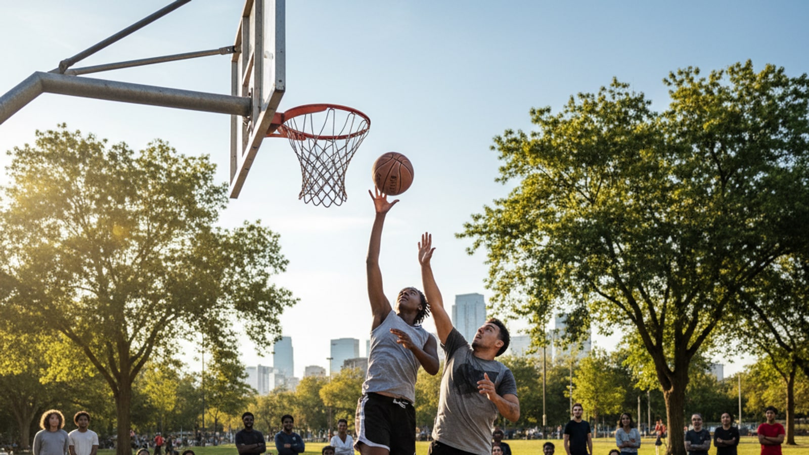 What is a good sentence for basketball?