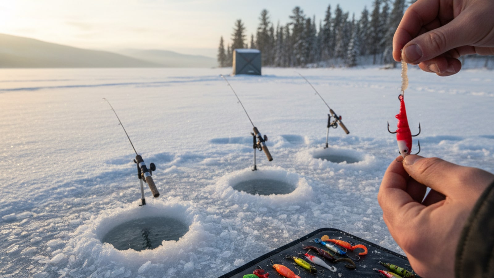 What is the best lure for ice fishing?