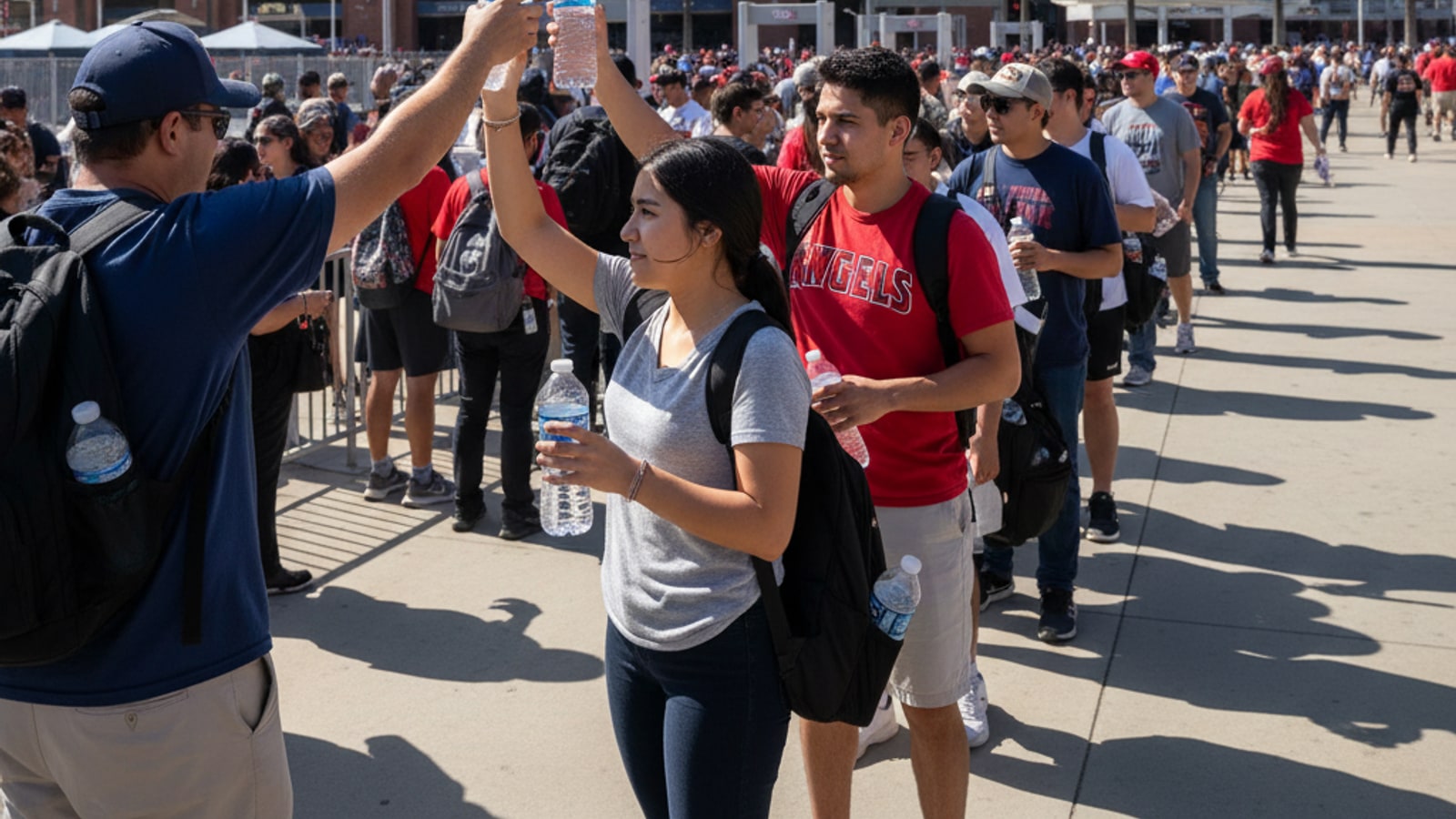 Can you take water bottles into Angels Stadium?