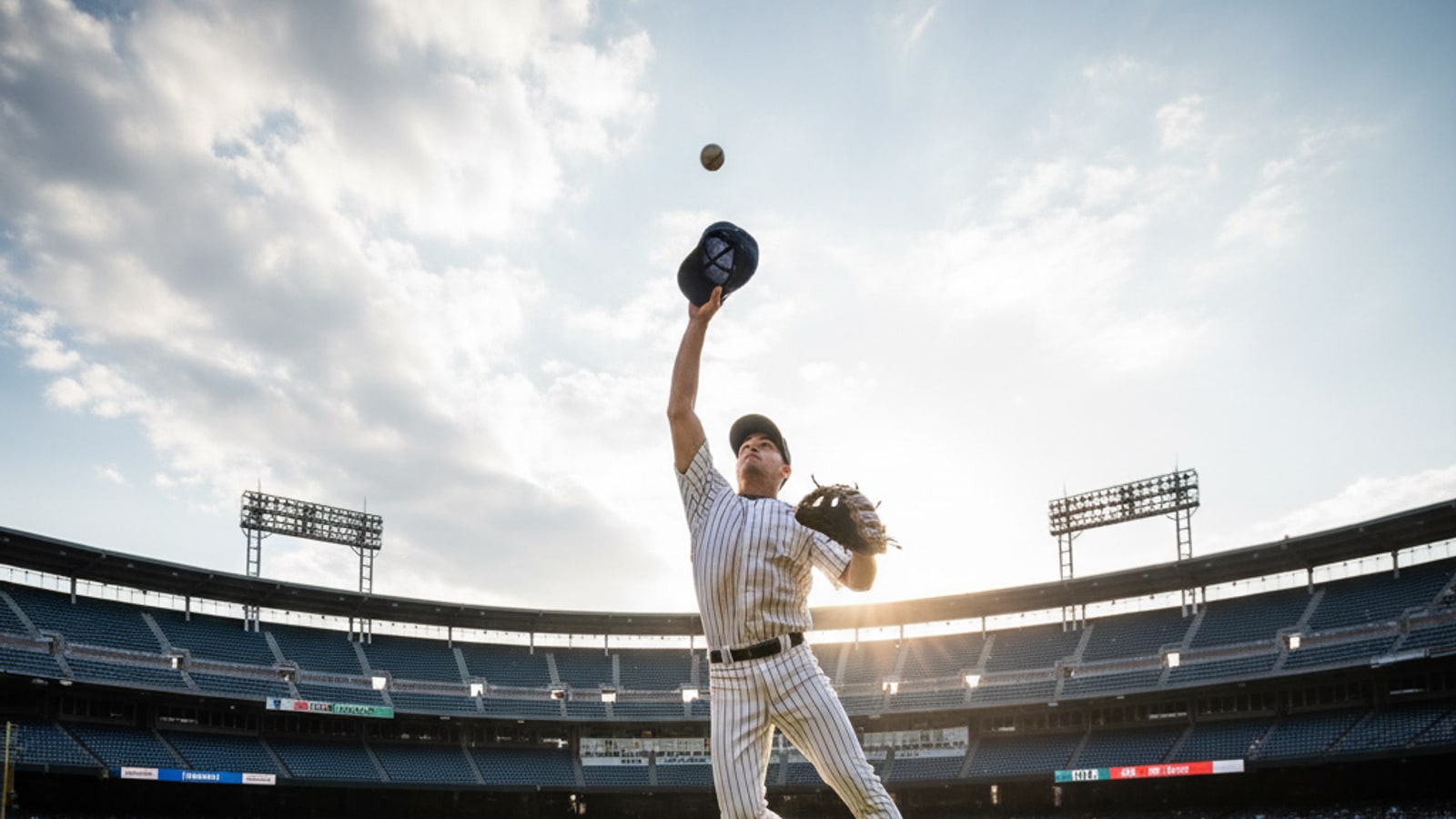 Can you catch the ball with your hat in the MLB?