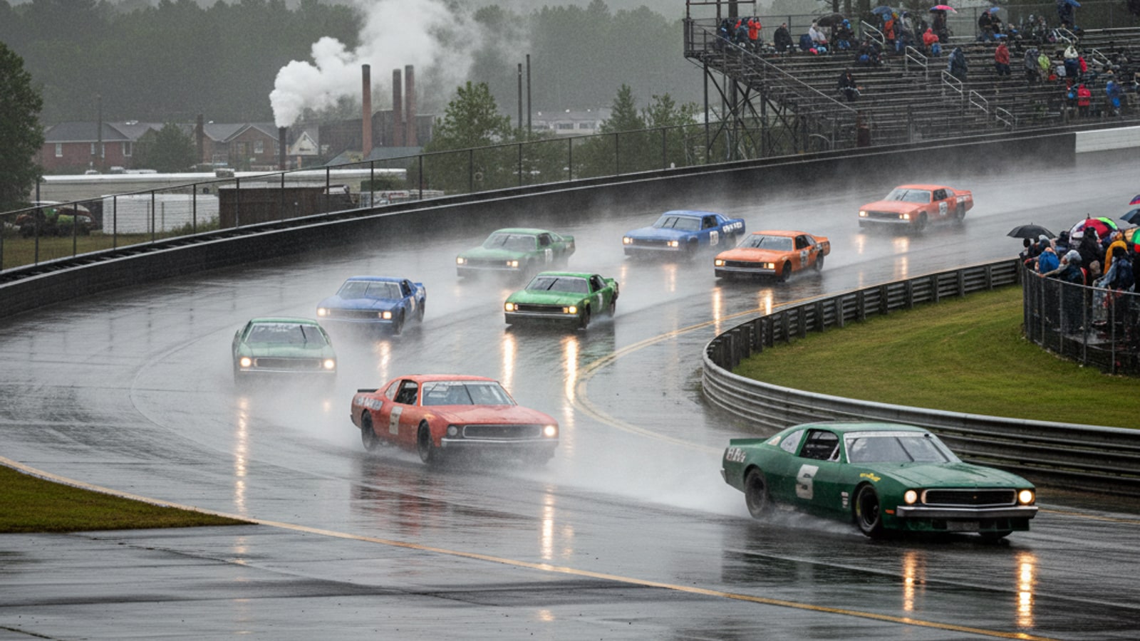 Did NASCAR used to race in the rain?