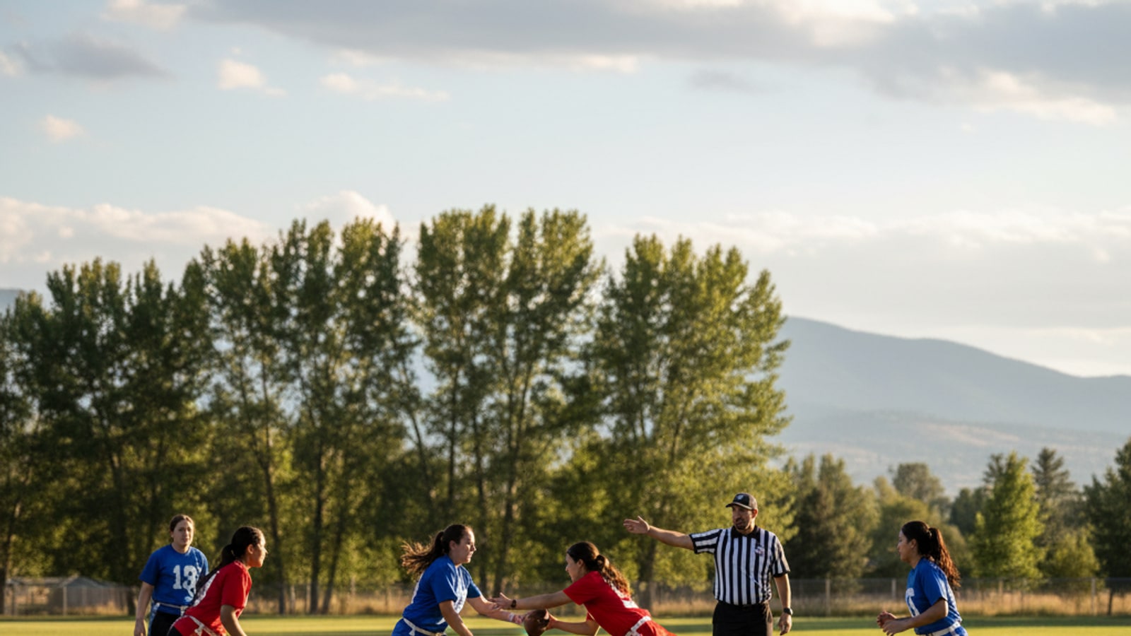 How does the scoring work in flag football?