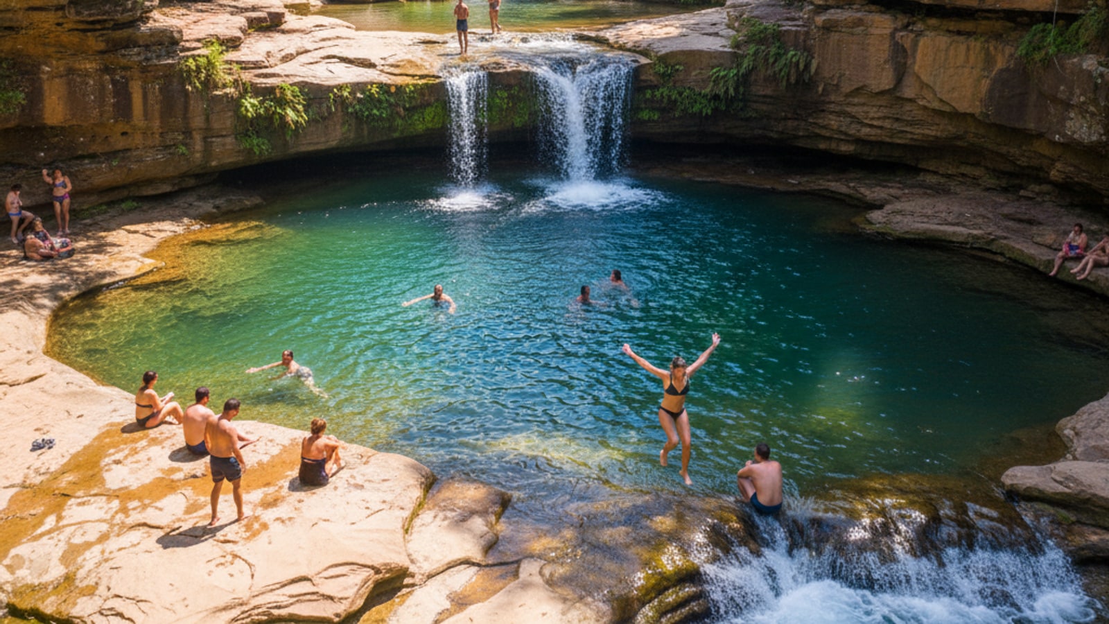 Can you swim in emerald pools?
