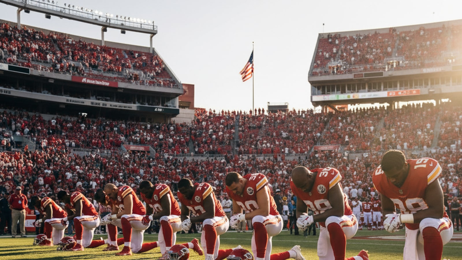 Did the Chiefs kneel during the national anthem?