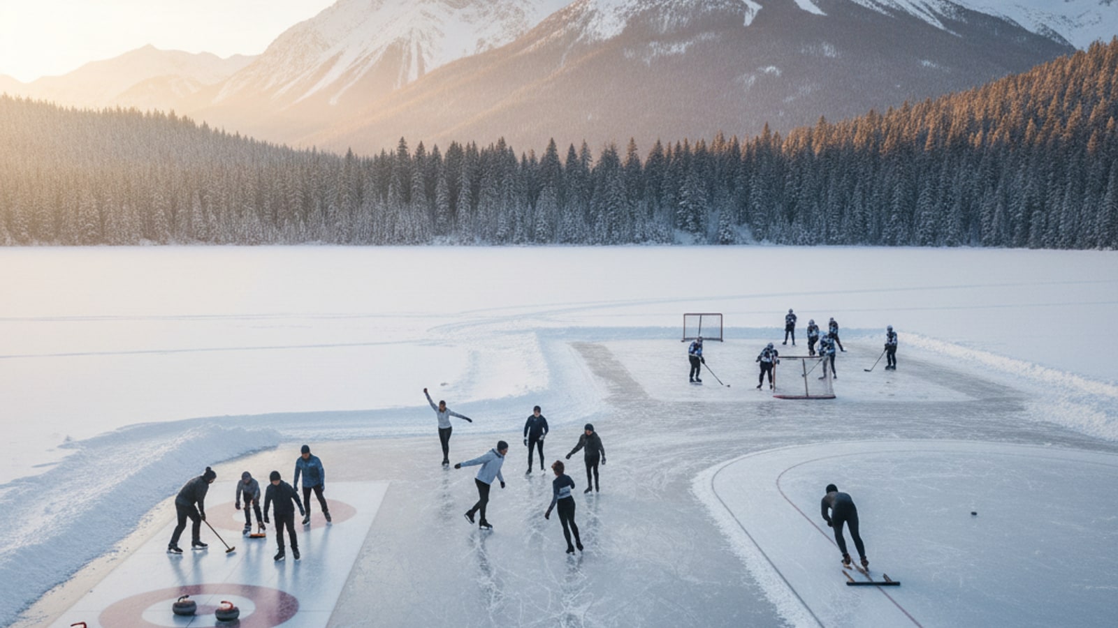 What Olympic sports are played on ice?
