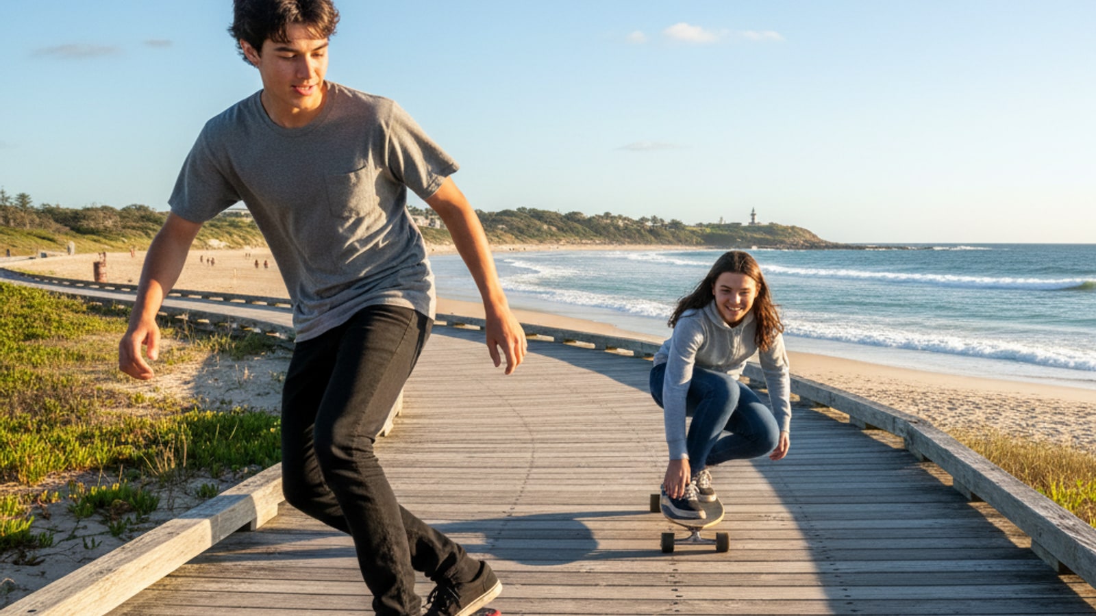 Is a caster board easier than a skateboard?