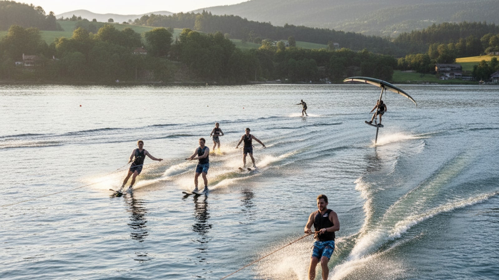 What are the methods of water skiing?