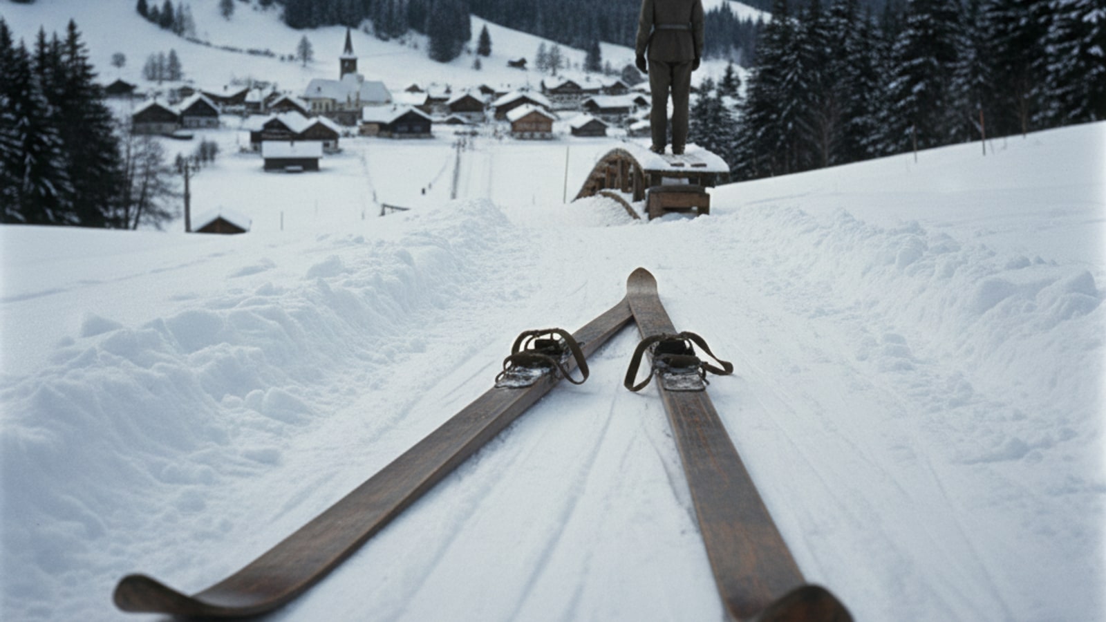 What was the size of a jumping ski in the 1930s?