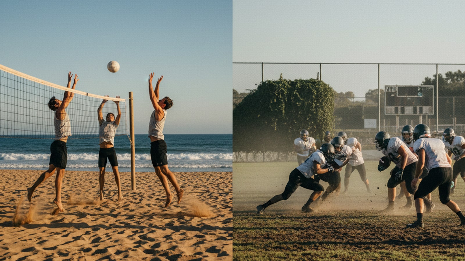 Is volleyball harder than football?