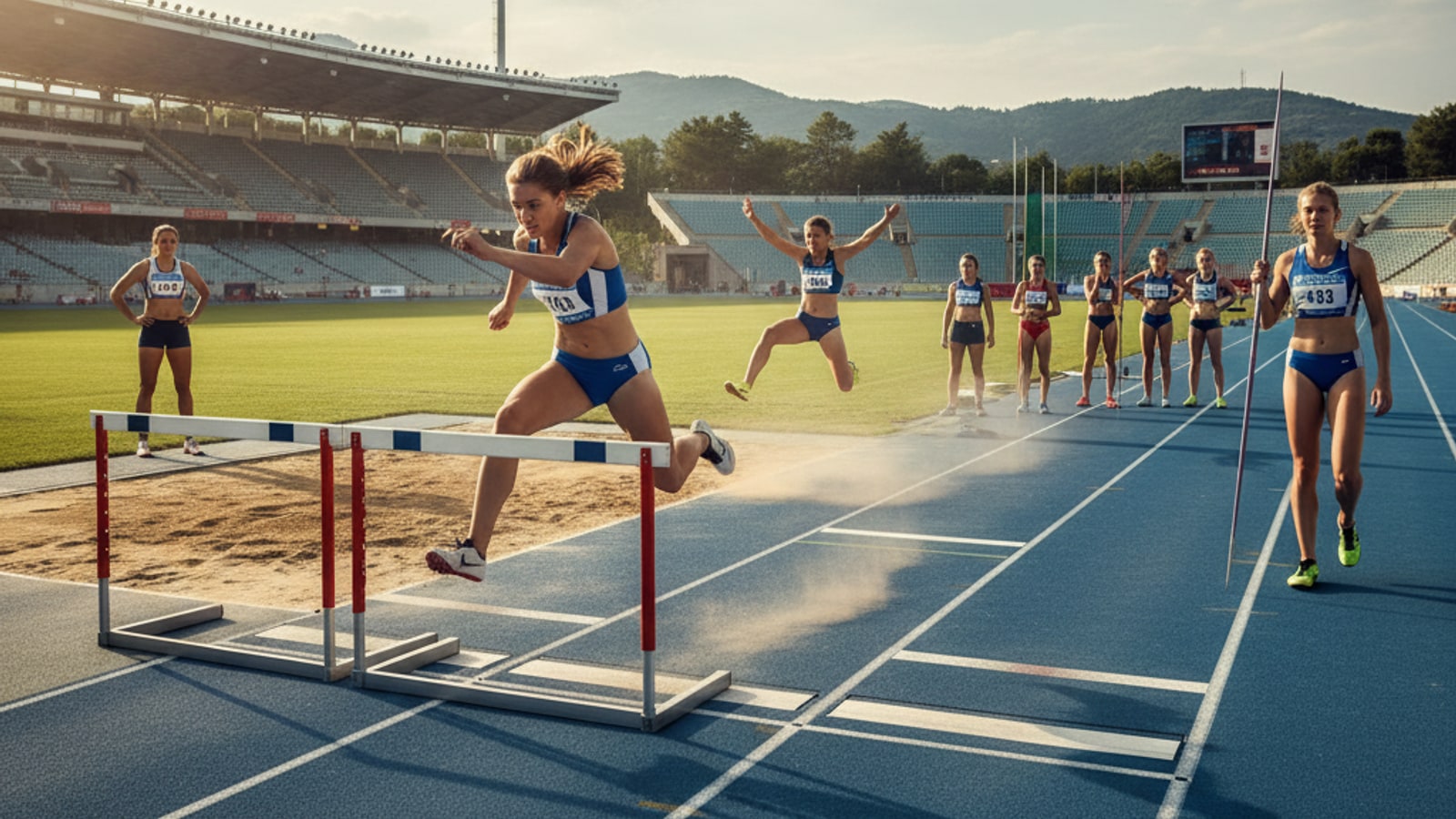 When did the heptathlon become an Olympic event?
