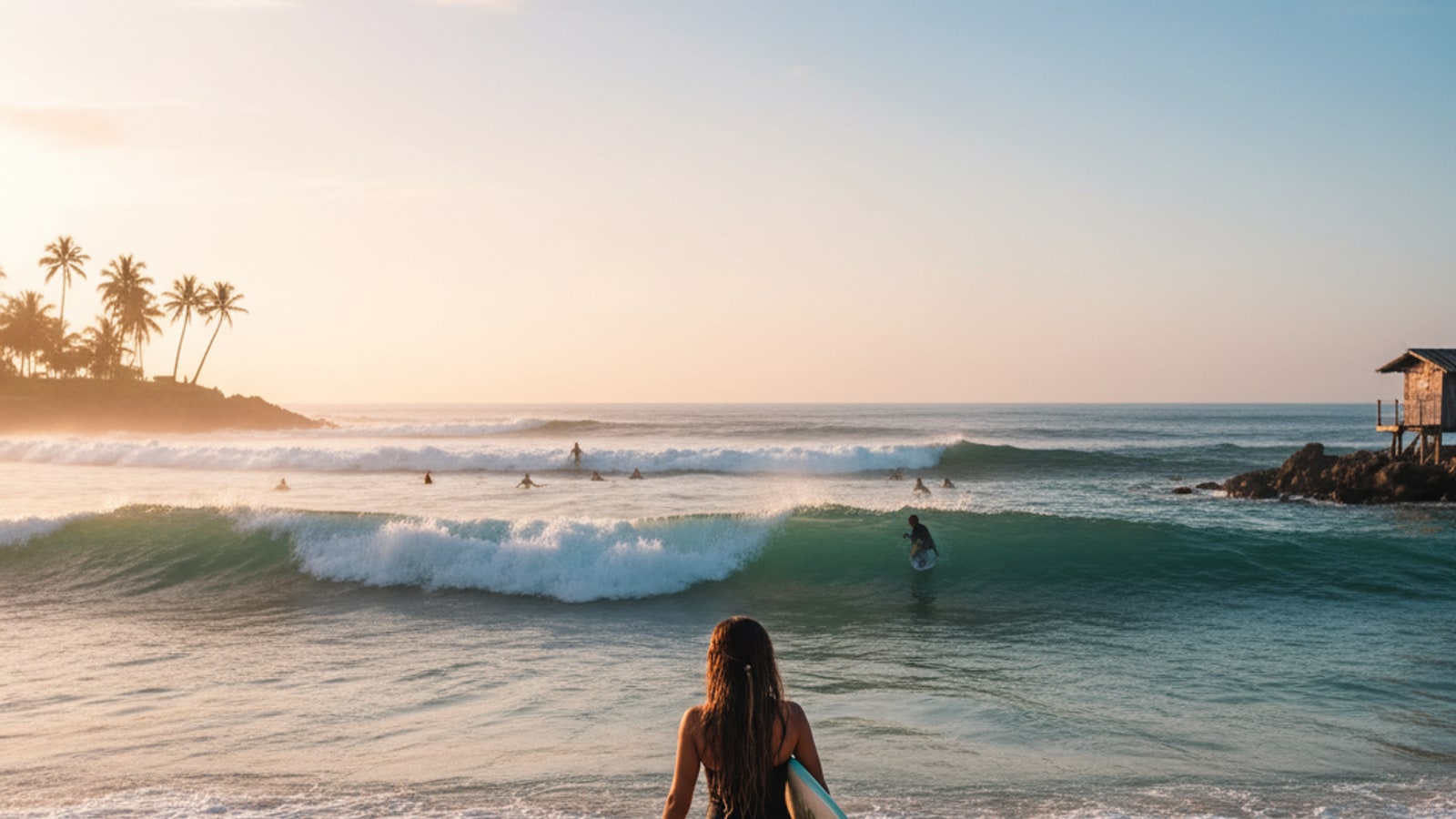 How can I protect my hair while surfing?