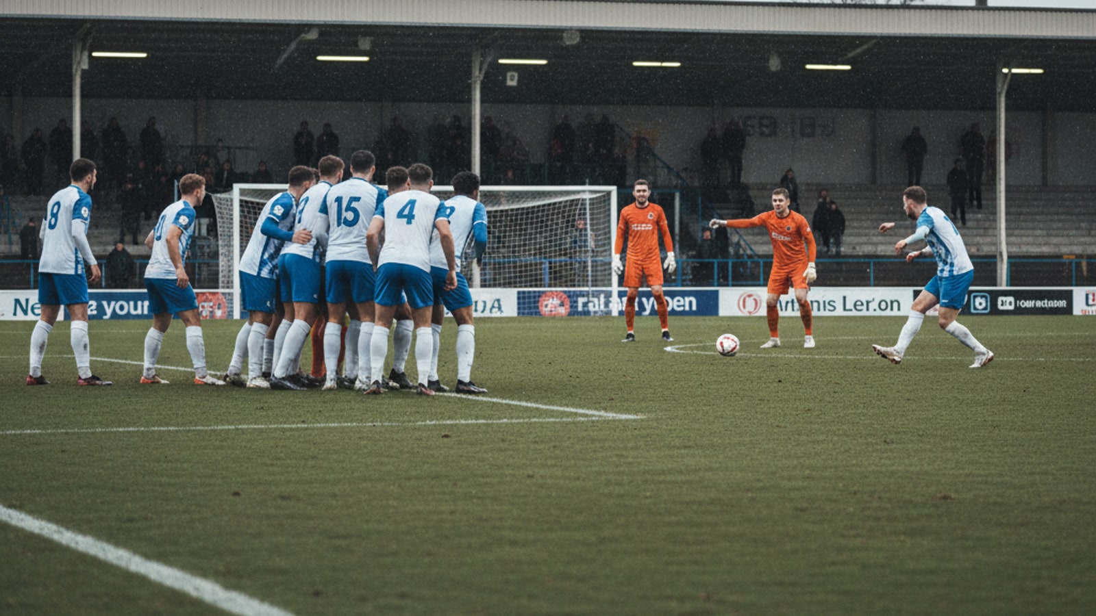 Can a free kick be scored in the box?