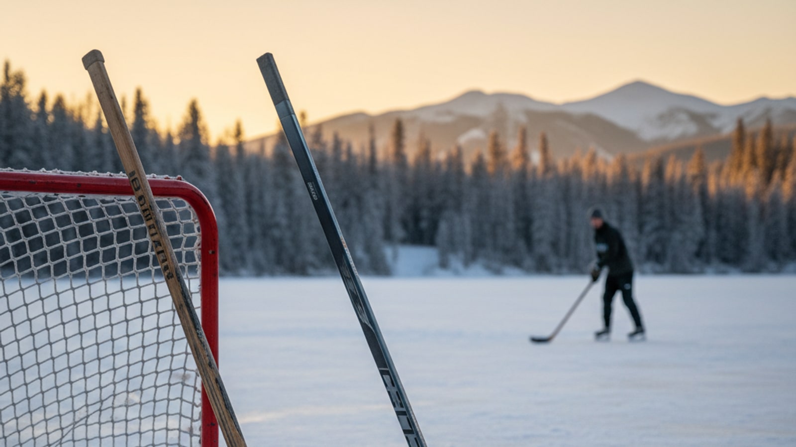 What are the pros and cons of two-piece hockey sticks?