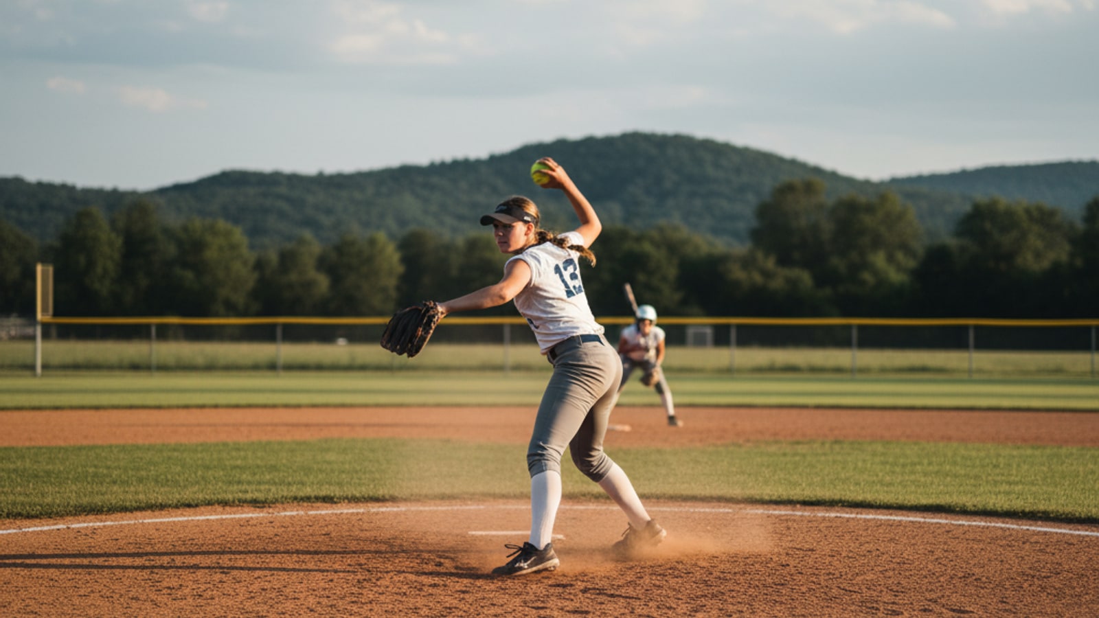 What is the distance from the mound in softball?
