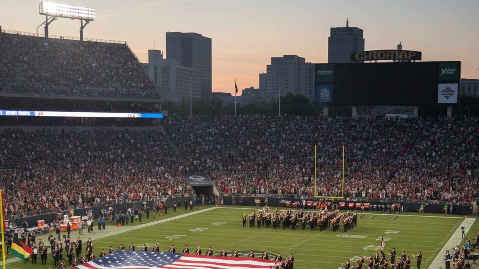 What does the NFL play before the national anthem?